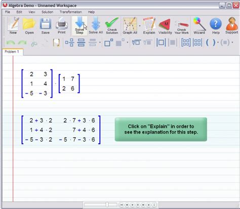 Algebrator: Multiplying Matrices