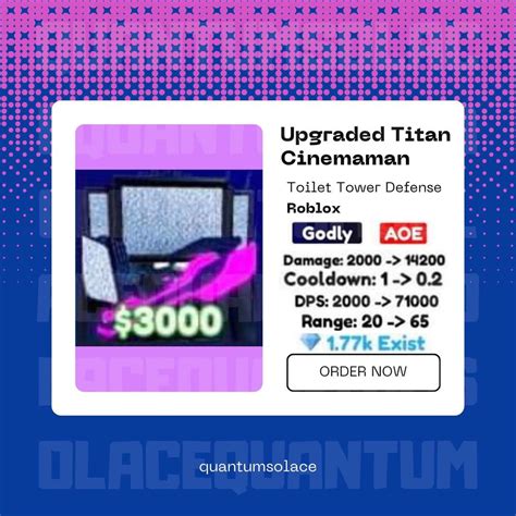 Upgraded Titan Cinemaman UTC Godly Toilet Tower Defense TTD Roblox