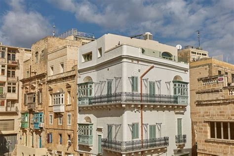 Traditional Colorful and Modern Architecture and Houses in Valletta in Malta Editorial Stock ...