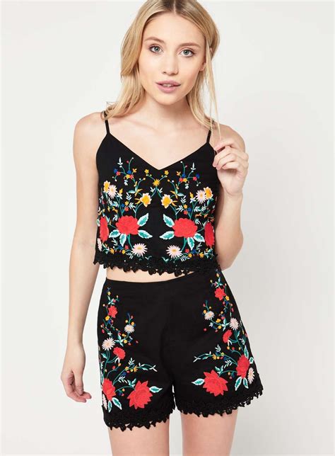 PETITE Embroidered Co-Ord - Miss Selfridge