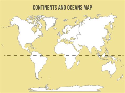 Continents And Oceans Map - 10 Free PDF Printables | Printablee