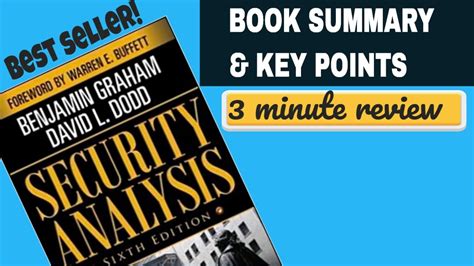 Security Analysis" by Benjamin Graham and David L. Dodd | TOP 20 KEY POINTS - YouTube