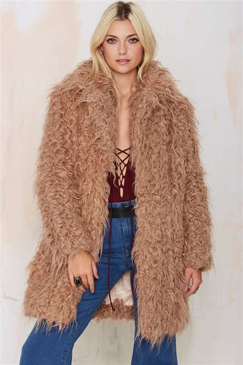 Lyst - Supertrash Orson Faux Fur Coat in Brown