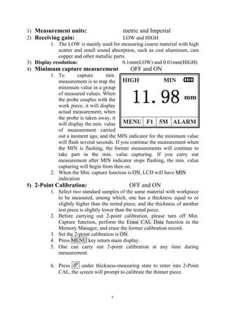 Ultrasonic Thickness Gauge Instruction Manual | PDF