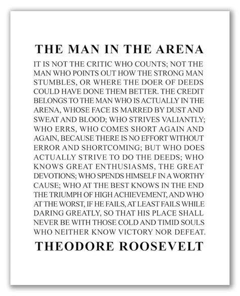 Printable Man In The Arena Quote