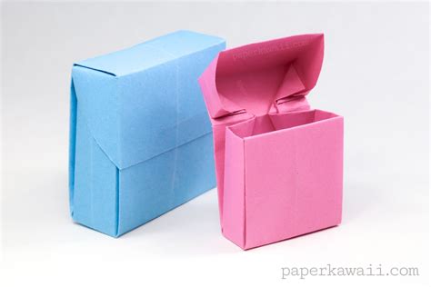 Origami Flip Top Box Instructions - Paper Kawaii