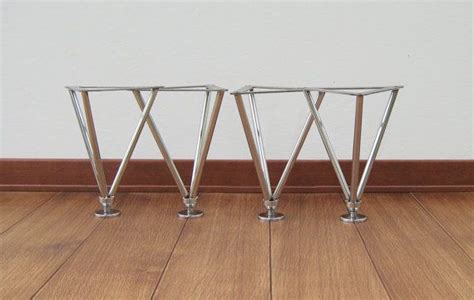 Table legs stainless steel small, gambe da tavolino, h:24 cm, struttura, made in italy set (4 ...