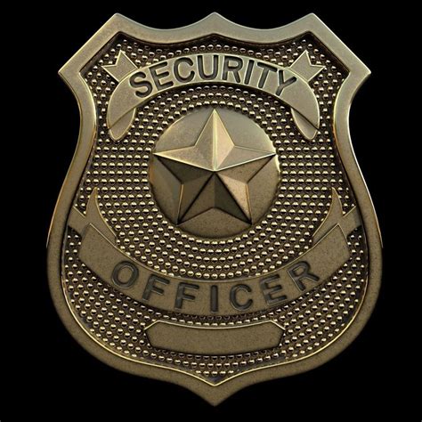 Security Officer Badge | 3D Print Model | Security officer, Badge, Officer