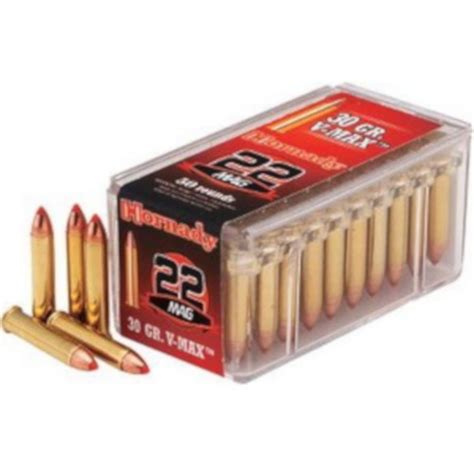 Bullseye North | Hornady Varmint Express Ammo 22 Winchester Magnum Rimfire (WMR) 30gr V-MAX ...