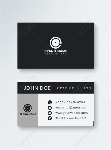 Black And White Business Cards Templates Free