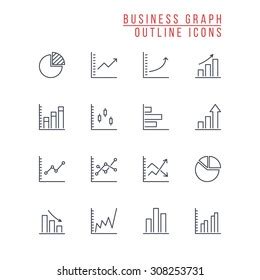 Business Graph Icons Stock Vector (Royalty Free) 308253731 | Shutterstock