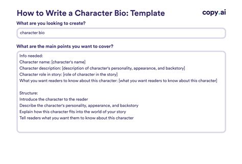 Character Bio Templates: How To Write & Examples