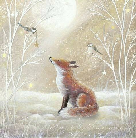 Winter fox | Fox art, Animal art, Christmas art