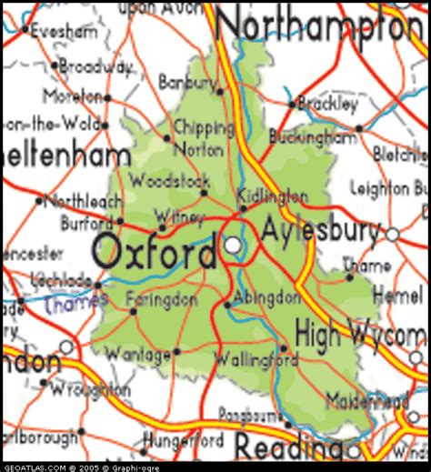 Map of Oxfordshire, England. where i grew up | Gloucestershire, Map ...