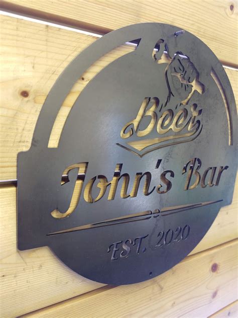 PERSONALIZED Custom BAR BEER Sign Metal any name word and date | Etsy