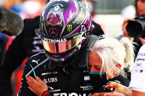 WATCH: Angela Cullen Bears the Brunt of Unfortunate Lewis Hamilton F1 Podium Celebration ...