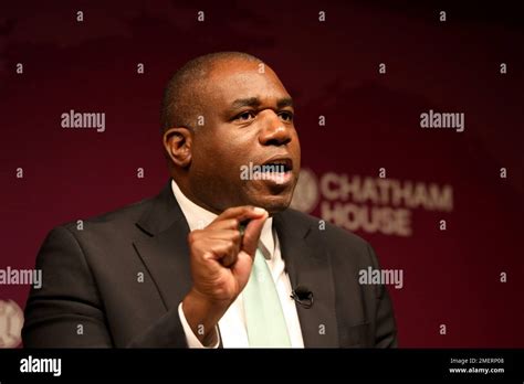 David Lammy, Labour Party shadow foreign secretary, speaking at Chatham House in London on 24 ...