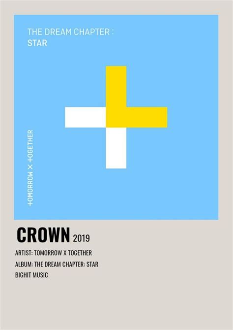 Crown TXT Song Polaroid Poster | Songs, Txt, Album