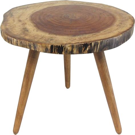 DAANIS: Wood Tree Trunk Accent Table