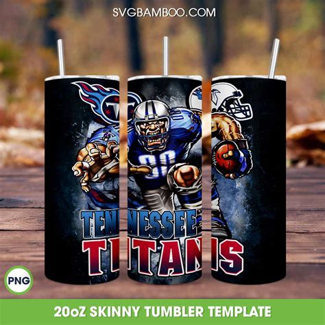 Tennessee Titans Mascot 20oz Skinny Tumbler PNG