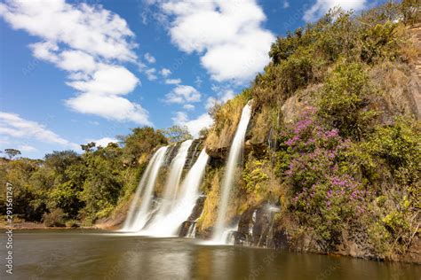 waterfall Cachoeira da Fumaça Stock Photo | Adobe Stock