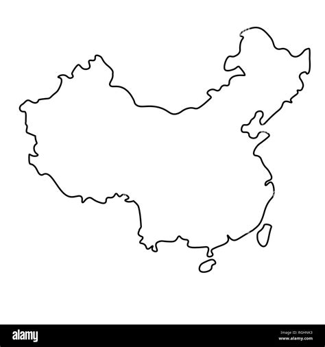 China map Black and White Stock Photos & Images - Alamy