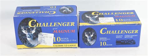 19 Rounds Challenger 2-3/4" 12 Gauge Slug Ammunition - Landsborough ...