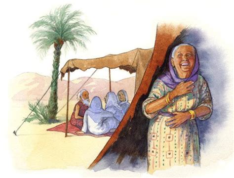 Sarah Laughing - Scene from Genesis - Story of Abraham and Sarah - Archival Print | Abraham ...