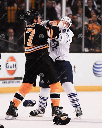 Milan Lucic Fights Colton Orr Editorial Stock Photo - Image of player ...