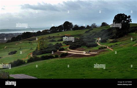 2012 mountain bike course preview Stock Photo - Alamy