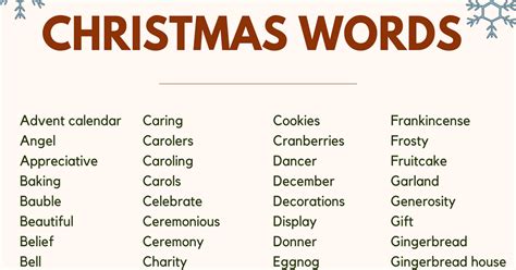 Christmas Words: 200+ Popular Words about Christmas • 7ESL