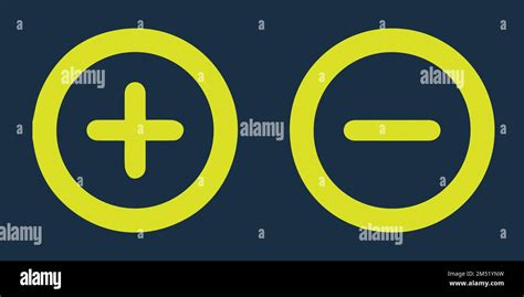 Plus and minus symbols. Basic mathematical symbol. isolated Stock ...