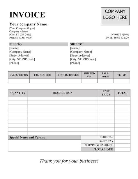 blank invoice templates 18 free printable xlsx docs pdf samples - invoice forms printable ...