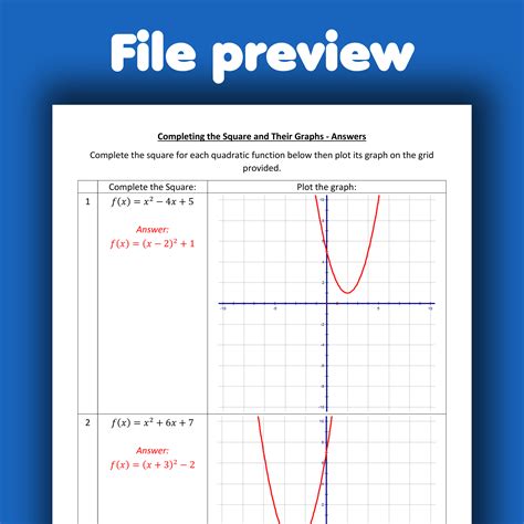 Completing the Square and Their Graphs - Andy Lutwyche