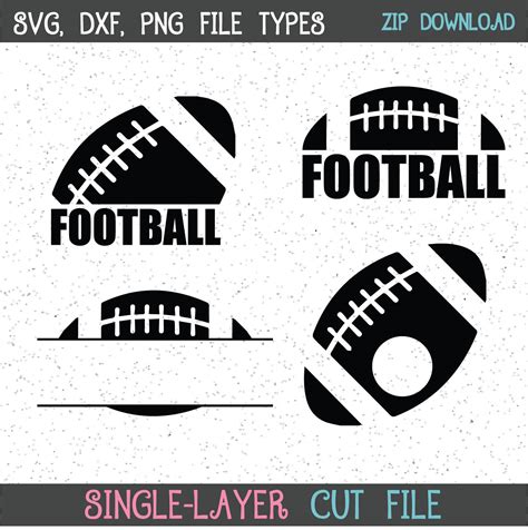 Football Svgs Football SVG Football Monograms Football | Etsy