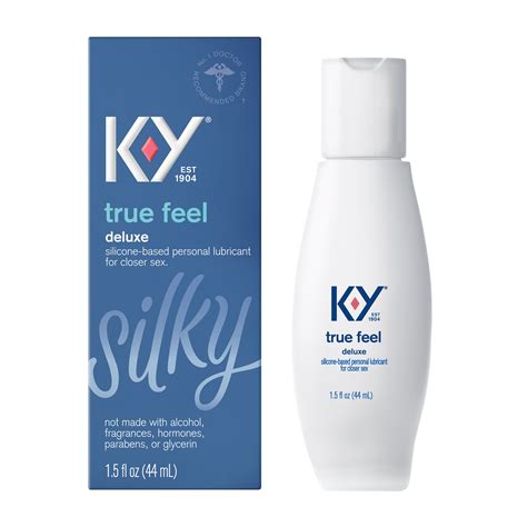 K-Y True Feel Lube, Personal Lubricant, Silicone-Based Formula, Safe to Use with Condoms, For ...