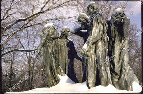 Burghers Calais Bronze Sculpture By Auguste Editorial Stock Photo - Stock Image | Shutterstock