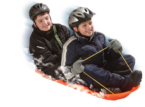 ESP Day Glow 48" SNO-Twin Toboggan – Two-Rider Sled – Tough Polyresin ...