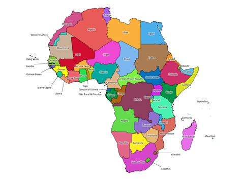 Africa labeled map | Labeled Maps