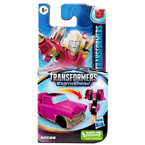 Transformers Earthspark Arcee Tacticon Mini Pink Classic Car Robot Toy – Collecticon Toys