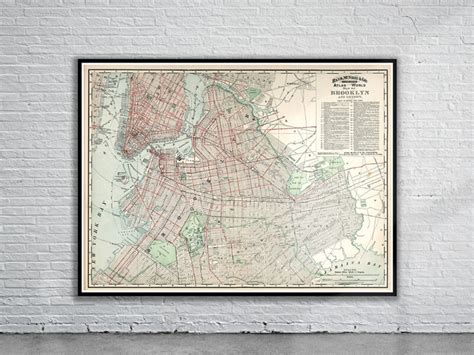 Vintage Map of Brooklyn 1897