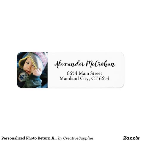 Personalized Photo Return Address Label | Zazzle | Return address ...