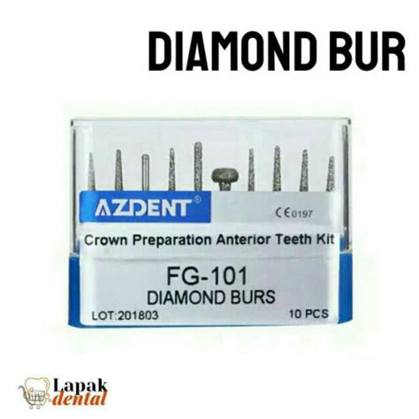 Jual Dental Bur Diamond Preparasi Mahkota Anterior / Crown Preparation ...