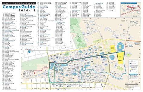 Penn State University Park Campus Map - Printable Map