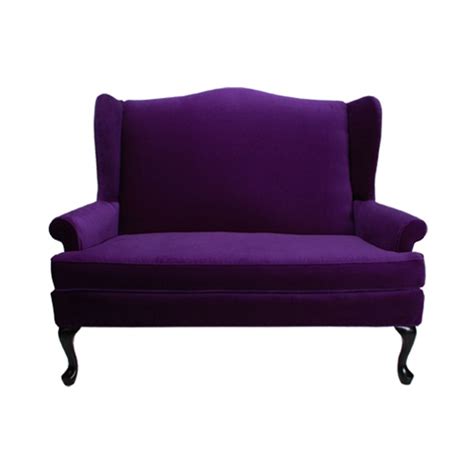 Wingback Loveseat (Purple) - FormDecor