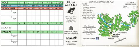 Scorecard - El Rio Golf Club