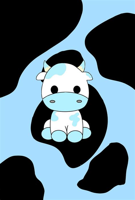 Blue Cow Print, cute HD phone wallpaper | Pxfuel