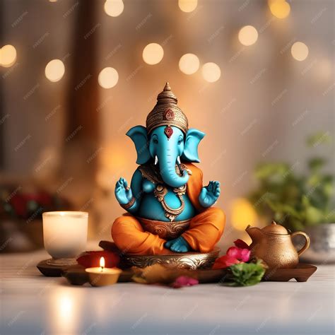 Premium AI Image | Diwali Festival Theme With Lord Ganesha