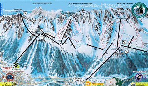 Chamonix—La Flegère Ski Trail Map - Chamonix Fleacutegegraverelrm France • mappery