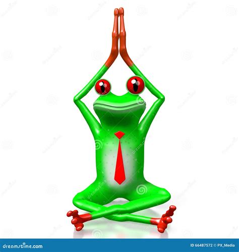 3D frog - sitting stock illustration. Illustration of forest - 66487572